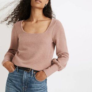 NWT Madewell ottoman Rib Square-neck top